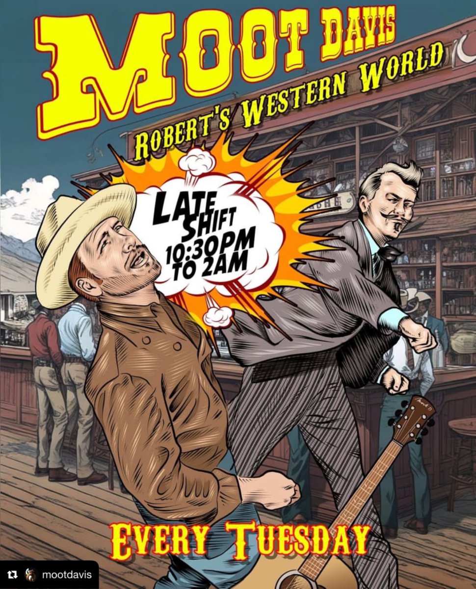Real country’s alive and well — and every Tuesday night it’s spelled M-O-O-T. 🎤 @mootdavis1 is here tonight to keep your spirit alive from 10:30 PM on!

#NashvilleHonkyTonk #TraditionalCountry #CountryMusicLegend #BroadwayNashville #LiveCountryMusic #NashvilleBars #ColdBeer