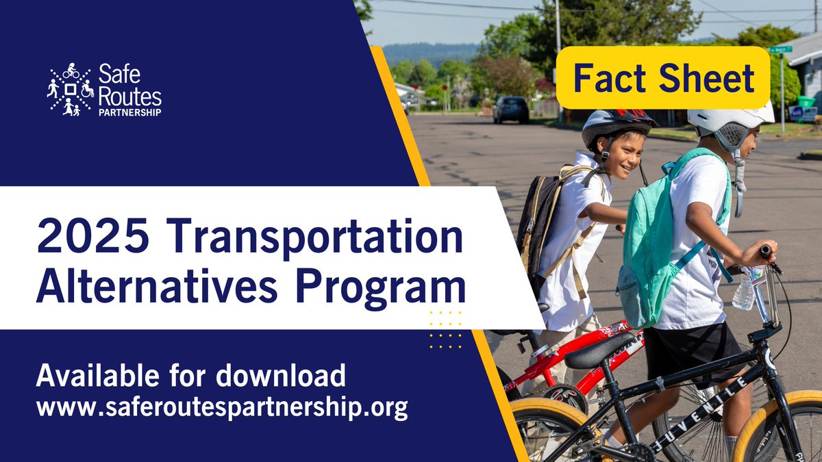 ⭐ Reminder! ⭐
Updated factsheets for each state on the Transportation Alternatives funding program are available! Download your fact sheet now! ow.ly/tLCg50VsmOK