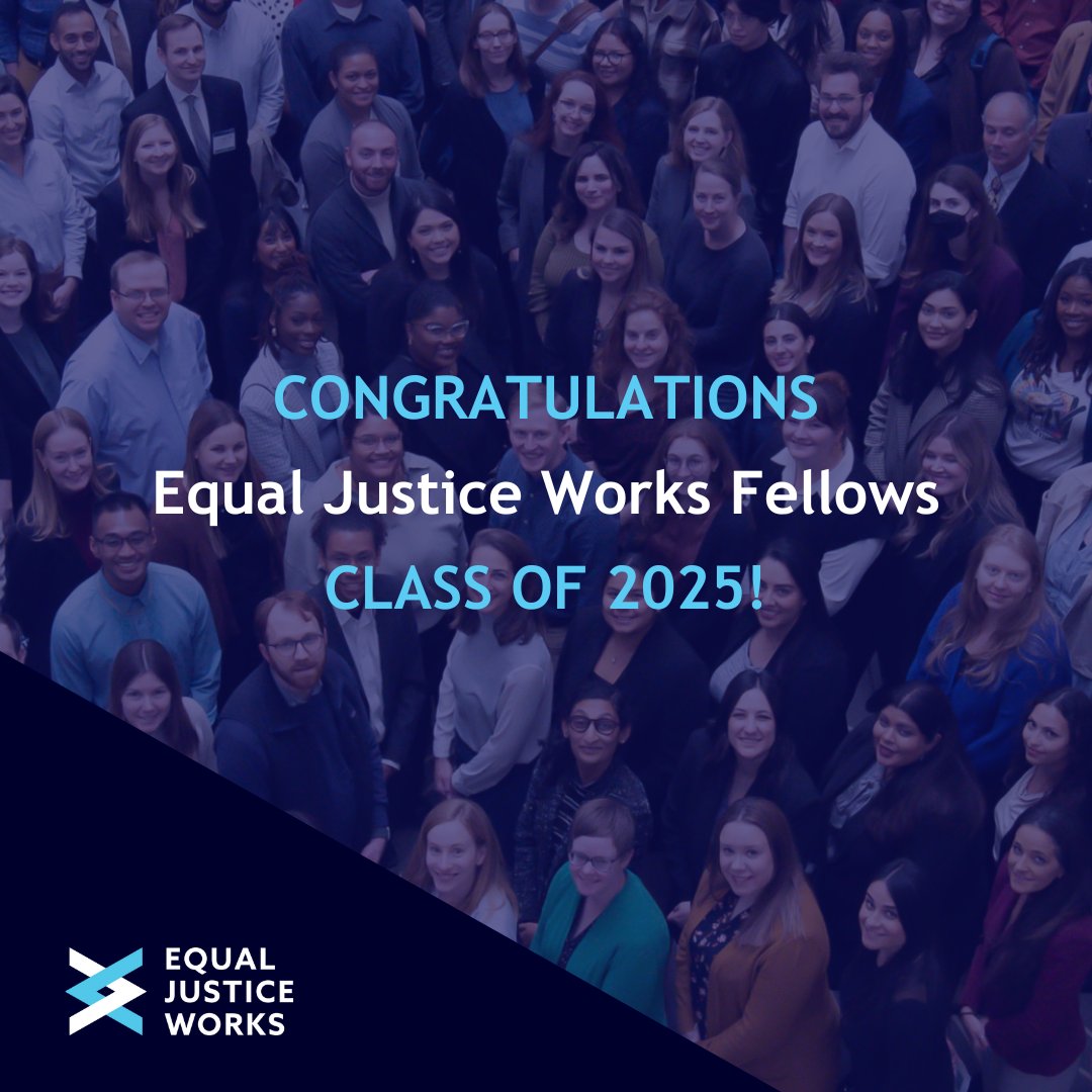 🥳 We’re proud to announce the Class of 2025 Equal Justice Works Fellows! 

Celebrate Announcement Day by joining us over on Instagram as we introduce the Class of 2025 starting at 12 pm ET. Congratulations, Fellows! instagram.com/ejw_org/