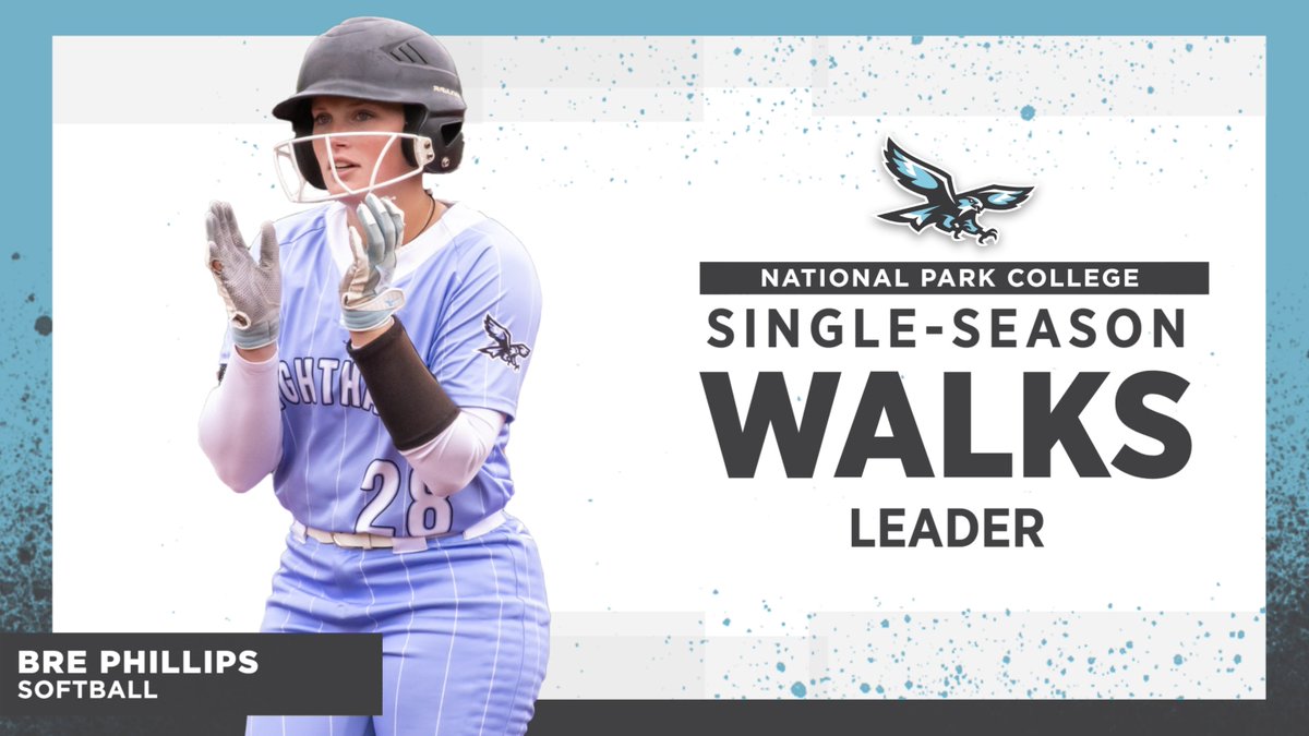 With 29 walks this season, #NPCHawks third baseman Bre Phillips ends her freshman campaign as NPC's single-season leader in walks! Congratulations, Bre! #NJCAA #ThisIsNPC