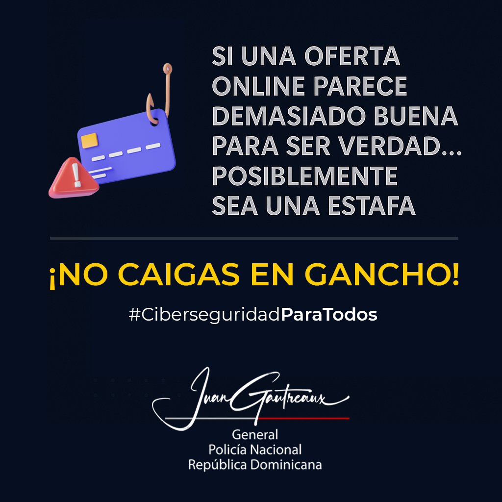 juangautreaux's tweet image. Si una oferta online parece demasiado buena para ser verdad… posiblemente sea una estafa. ¡NO CAIGAS EN GANCHO!
#JGautreaux #CiberseguridadParaTodos #Ciberseguridad #Estafas #Prevención
