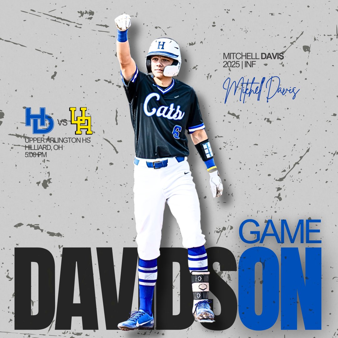 GAME DAY

🆚 Upper Arlington HS
⏰ 5:00 PM
📍 Hilliard, OH
🏟️ Davidson Varsity Field

#gocats