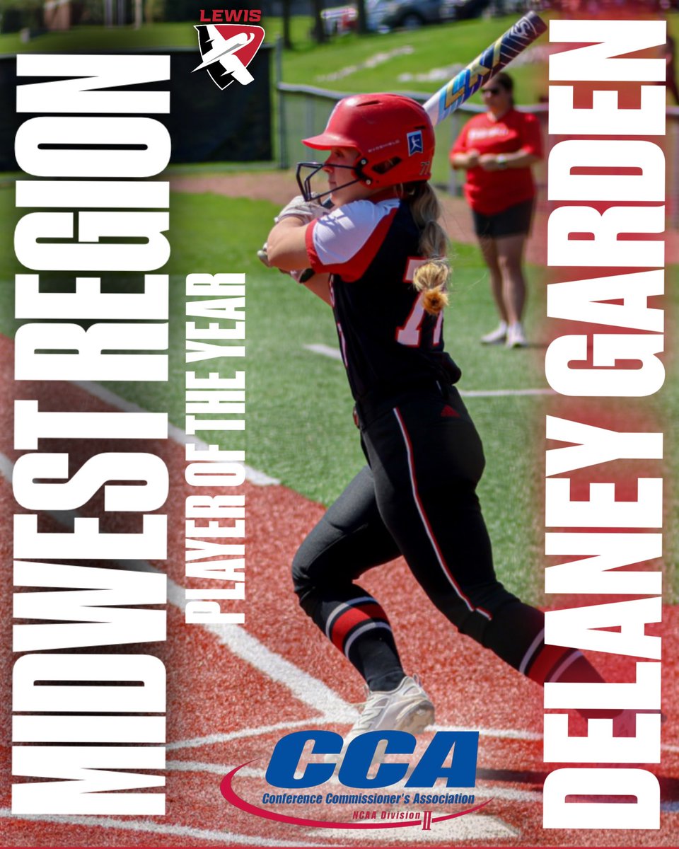 Lewis Athletics โ๏ธ (@lewisflyers) on Twitter photo Congratulations to <a href="/LewisSoftball/">Lewis Softball</a> senior Delaney Garden, who was named <a href="/d2cca/">Division II CCA</a> Midwest Region Player of the Year!
#FlyAsOne Congratulations to <a href="/LewisSoftball/">Lewis Softball</a> senior Delaney Garden, who was named <a href="/d2cca/">Division II CCA</a> Midwest Region Player of the Year!
#FlyAsOne