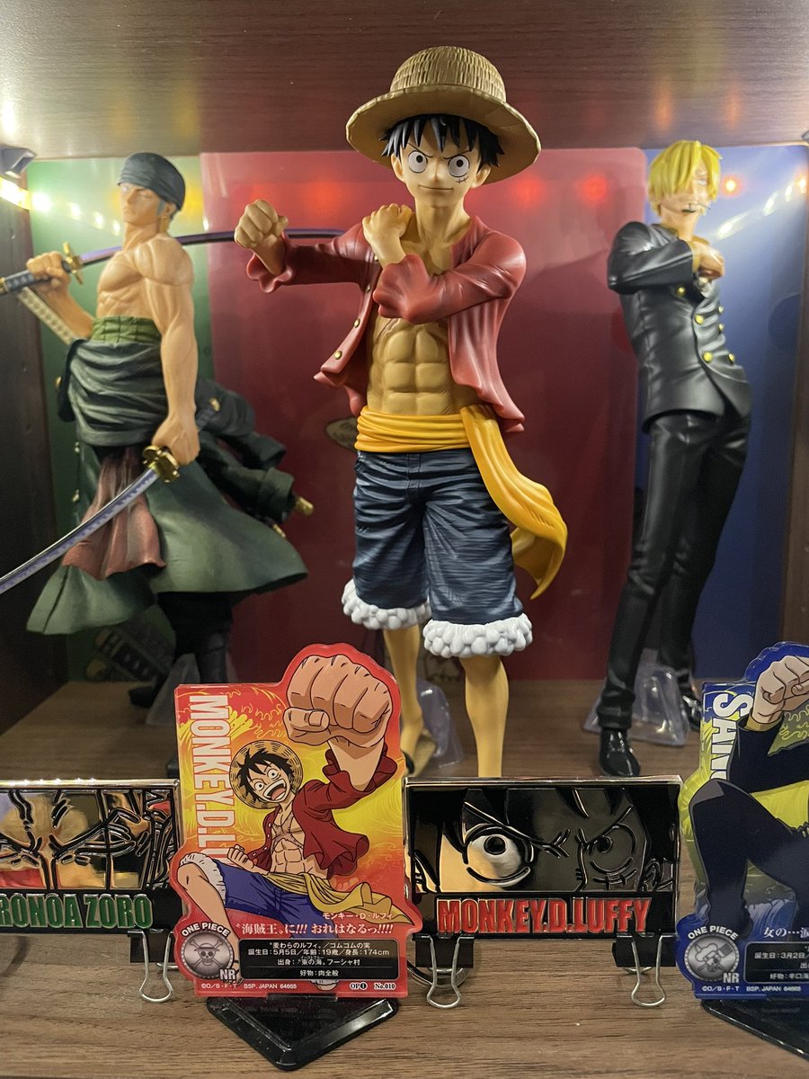 麦わらの一味　三強！！！
かっこよすぎる
ポチったルフィとサンジ届きました！
サイコーのディスプレイ😂😂😂
これは今回のゾロもほしいです！
ワンピースのマスターライズフィギュア、どんどん出して欲しいです！
さいこーすぎます😌😌
#ワンピース一番くじ
#試練のその先へ