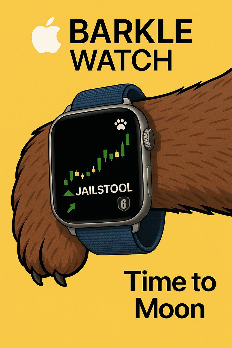 bslizzle8552's tweet photo. Introducing the Barkle Watch ⌚🐾
Now your dog can track walk-to-moon ratios in real time.
Zero distractions. Infinite zoomies. Full conviction.
Because even good boys check the charts.
🦴 https://t.co/ohVKd7LHLo
#JAILSTOOL #BarkleWatch #TimeToMoon #PortnoyPets #CryptoCanines https://t.co/T5hGZ4Ko27