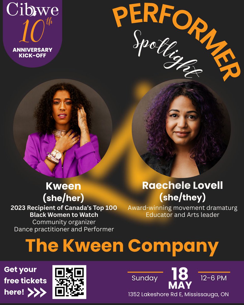 Raechele Lovell and Kween present “Echoes of Liberation” — a powerful 15-minute performance workshop rooted in decolonized movement, breathwork, and embodied storytelling. 

💃🏾Reserve your free tickets now at cibwe.ca