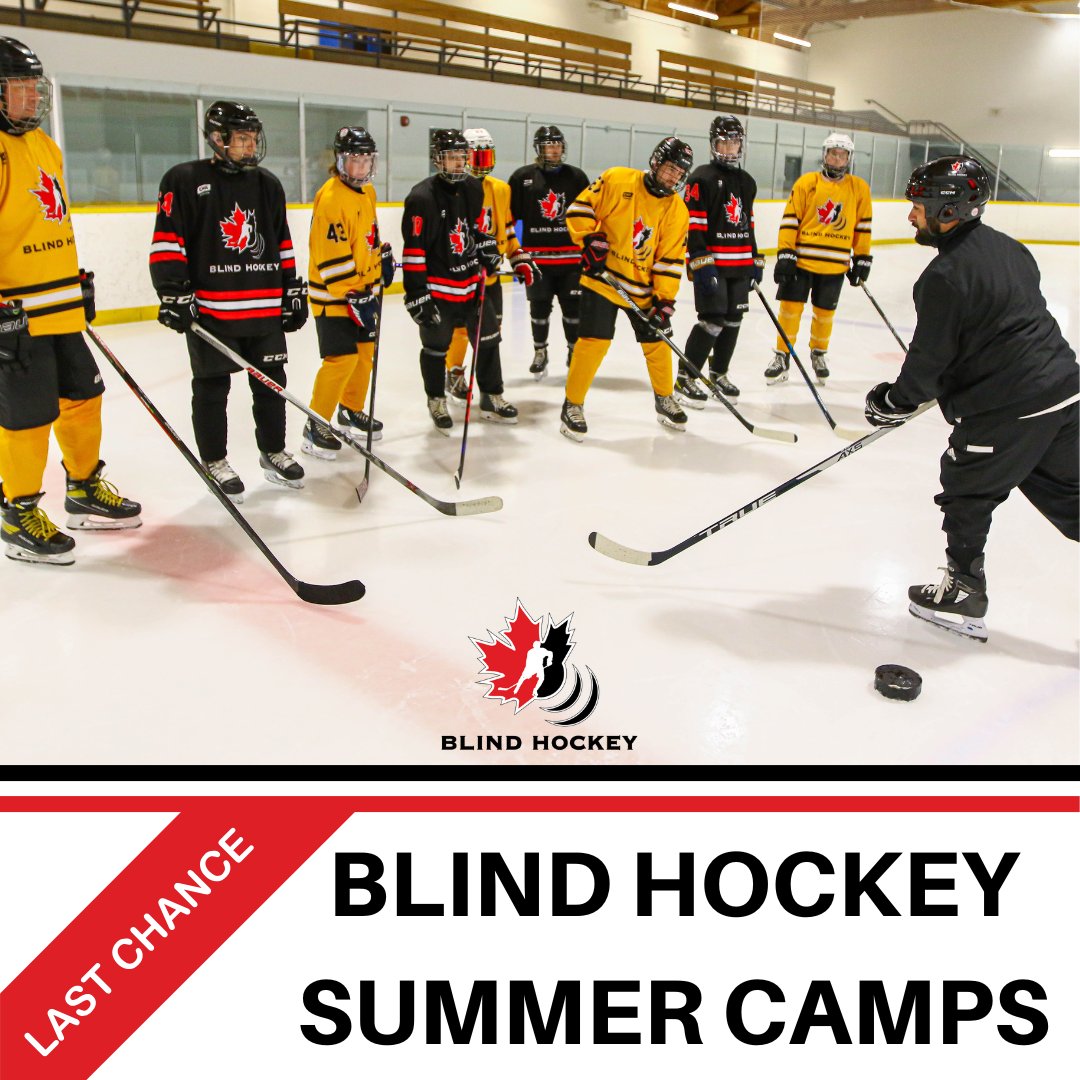 Last call for Blind Hockey Summer Camps! If you know a child, youth or adult who is blind or partially sighted and who would like to try Blind Hockey or continue developing their skills, it's time to register!

3 Blind Hockey Summer Camp opportunities: canadianblindhockey.com/news/reminder-…