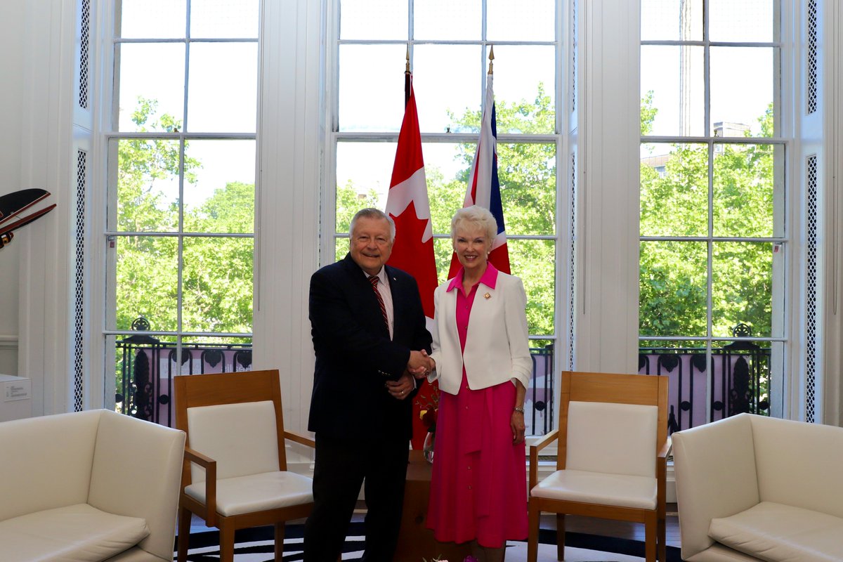 CanadianUK (@canadianuk) on Twitter photo Today, our High Commissioner <a href="/RalphGoodale/">Ralph Goodale</a> welcomed the Hon. Bernadette McIntyre, S.O.M., Lieutenant Governor of Saskatchewan, to #CanadaHouse 🇨🇦 ahead of her audience with His Majesty The King in London. Today, our High Commissioner <a href="/RalphGoodale/">Ralph Goodale</a> welcomed the Hon. Bernadette McIntyre, S.O.M., Lieutenant Governor of Saskatchewan, to #CanadaHouse 🇨🇦 ahead of her audience with His Majesty The King in London.