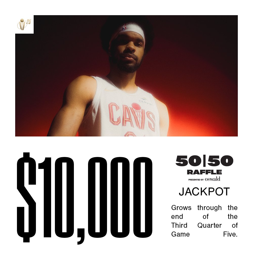 Cavs Care (@cavscare) on Twitter photo ROUND 2, GAME 5 JACKPOT!
50/50 Raffle presented by <a href="/OswaldCompanies/">Oswald Companies</a> is LIVE!
WIN BIG NOW: bit.ly/40fUEUX ROUND 2, GAME 5 JACKPOT!
50/50 Raffle presented by <a href="/OswaldCompanies/">Oswald Companies</a> is LIVE!
WIN BIG NOW: bit.ly/40fUEUX