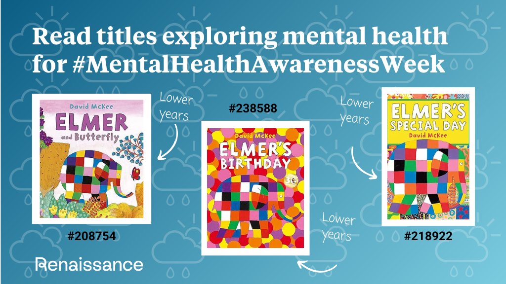 Renaissance UK & Ireland (@renlearnuk) on Twitter photo It’s <a href="/mentalhealth/">Mental Health Foundation</a> Awareness Week! 💛
Celebrate the importance of friendship & community with these lovely Elmer titles by David McKee:
🦋 Elmer and Butterfly
🎂 Elmer’s Birthday
🌈 Elmer’s Special Day
Find them on AR Bookfinder: bit.ly/45iZ6VH
<a href="/AndersenPress/">Andersen Press</a> It’s <a href="/mentalhealth/">Mental Health Foundation</a> Awareness Week! 💛
Celebrate the importance of friendship & community with these lovely Elmer titles by David McKee:
🦋 Elmer and Butterfly
🎂 Elmer’s Birthday
🌈 Elmer’s Special Day
Find them on AR Bookfinder: bit.ly/45iZ6VH
<a href="/AndersenPress/">Andersen Press</a>