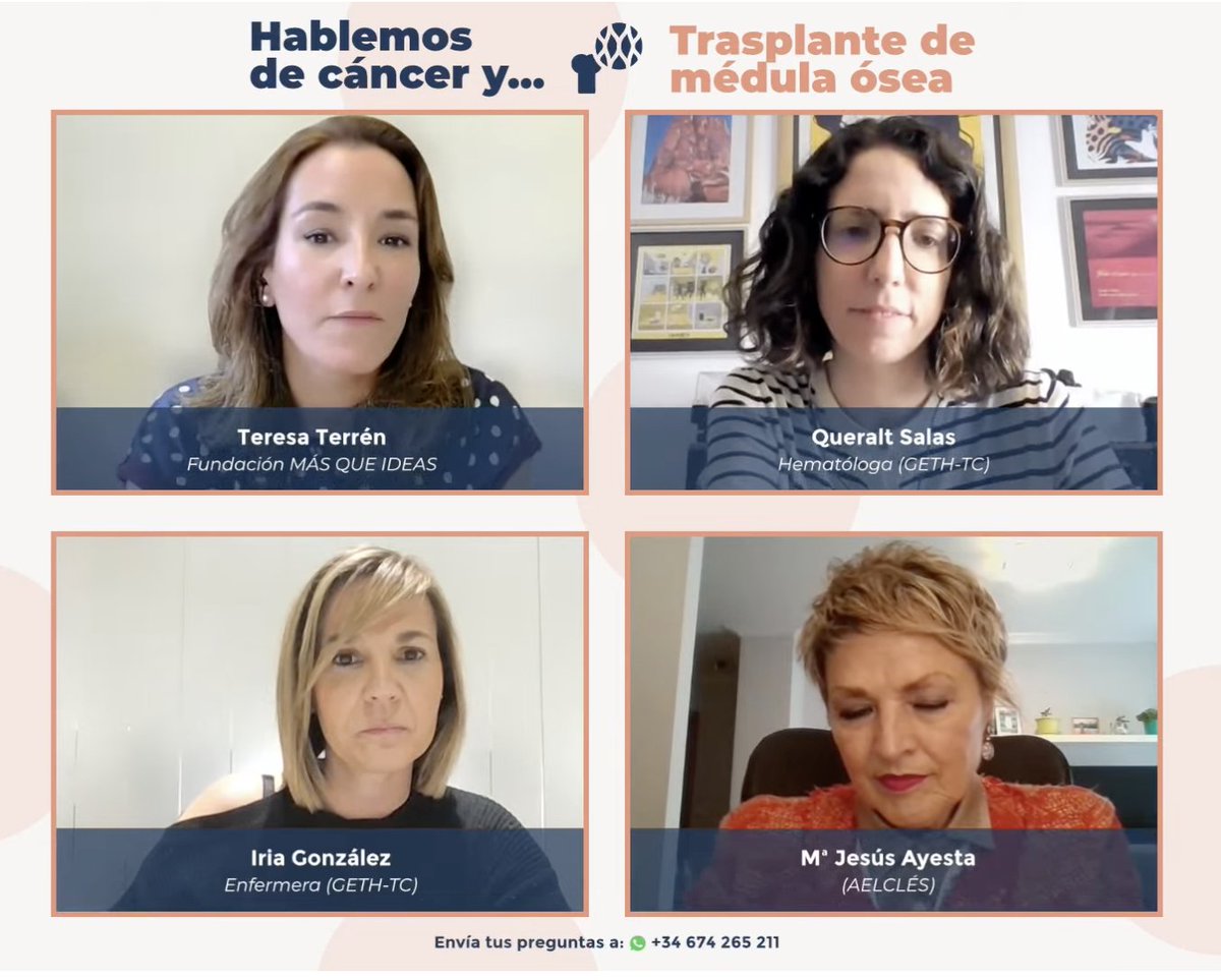 GETH (@geth_info) on Twitter photo Excelente oportunidad la que nos brinda <a href="/FundacionMQI/">Fundación MÁS QUE IDEAS</a> para tender puentes entre ciudadanos y profesionales en ese reto común de hacer del #TrasplanteMedula una herramienta de éxito en la lucha contra la leucemia y otras enfermedades graves. Síguelo en youtube.com/live/ouG7a1ild… Excelente oportunidad la que nos brinda <a href="/FundacionMQI/">Fundación MÁS QUE IDEAS</a> para tender puentes entre ciudadanos y profesionales en ese reto común de hacer del #TrasplanteMedula una herramienta de éxito en la lucha contra la leucemia y otras enfermedades graves. Síguelo en youtube.com/live/ouG7a1ild…