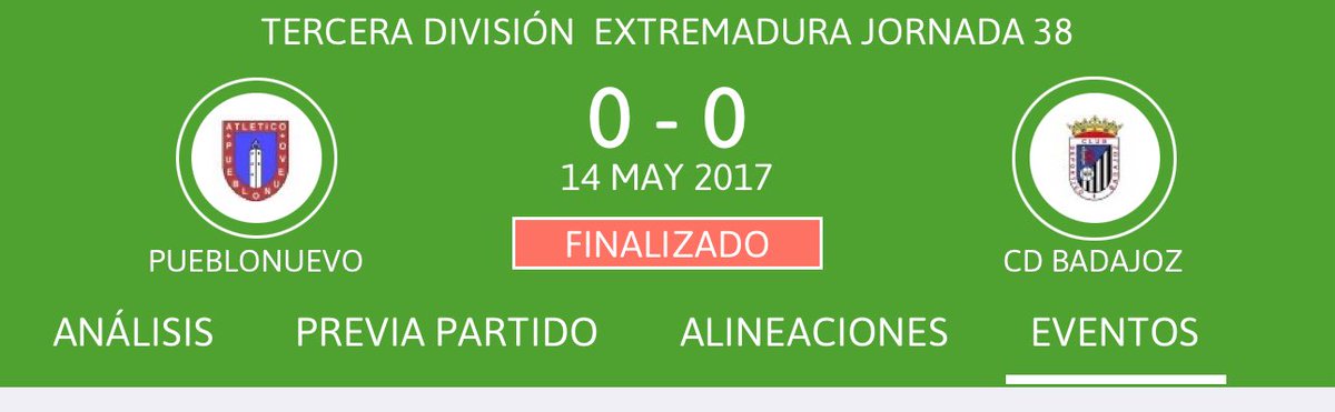 corrupioBDJZ's tweet photo. Historia de un play off. 
Año 2017. 
Jornada 38 
El Badajoz empata en Pueblonuevo. 
El equipo poblanchino se jugaba la permanencia que se conseguía el 17º de una liga de 20 equipos. https://t.co/Cqt8wADJTj