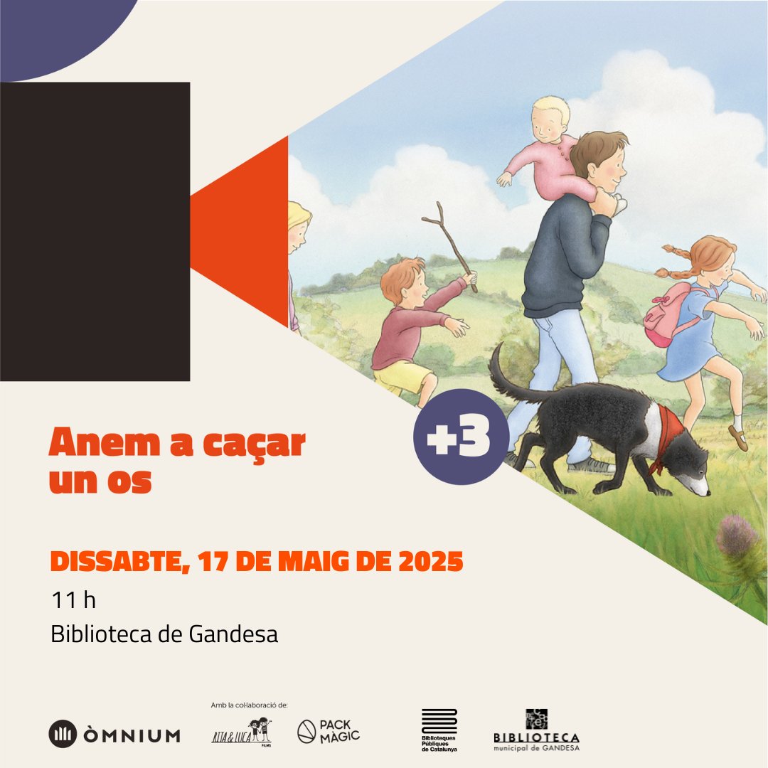 Aquest dissabte, CineXic a Gandesa, amb “Anem a caçar un os” 
📍  Biblioteca Pública Municipal de Gandesa
📆 dissabte, 17 de maig a les 11 h 
 🎟️Entrada gratuïta
cinexic.cat/pelicules/anem…