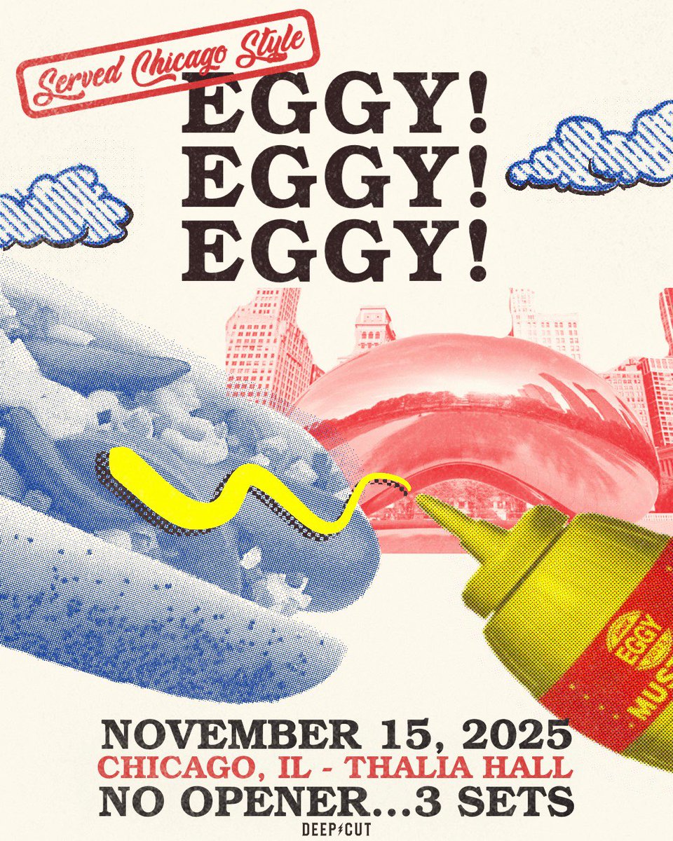 Eggy (@eggylive) on Twitter photo chicago ‼️ this is not a drill…
join us at <a href="/ThaliaHallChi/">Thalia Hall</a> for our first ever 3-set show!
🎟artist presale begins wednesday 5/14 at 10am CT—sign up for access: link.seated.com/5f3f3a67-3358-…
🎟public on sale starts friday 5/16 at 10am CT chicago ‼️ this is not a drill…
join us at <a href="/ThaliaHallChi/">Thalia Hall</a> for our first ever 3-set show!
🎟artist presale begins wednesday 5/14 at 10am CT—sign up for access: link.seated.com/5f3f3a67-3358-…
🎟public on sale starts friday 5/16 at 10am CT