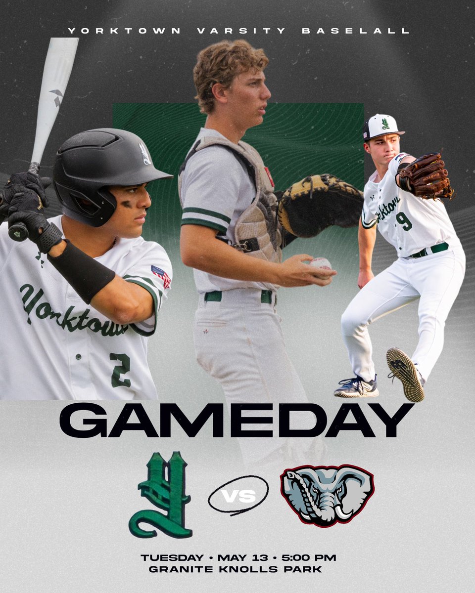 Yorktown takes on Somers in its final regular season game today. First pitch is 5:00. <a href="/rayteodora1/">Ray Teodora</a> <a href="/DirectRays/">Ray Gallagher 🇺🇸</a> <a href="/YCSD_Athletics/">Robert Barrett</a> <a href="/YHSDeGennaro/">Mr. Joseph DeGennaro</a>