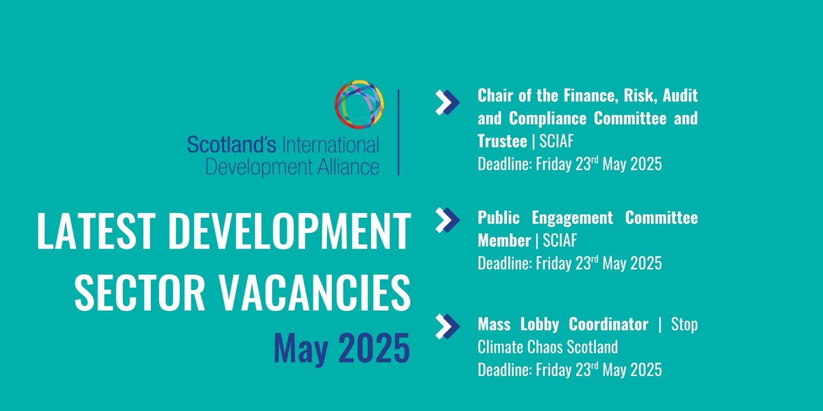Scotland's International Development Alliance (@intdevalliance) on Twitter photo 📢 <a href="/sciaf/">SCIAF 🧡</a> and <a href="/sccscot/">Stop Climate Chaos Scotland</a> are taking applications for some exciting new opportunities! Find out more about the roles, requirements and application process and sign up to our newsletter to make sure you don't miss out on future opportunities intdevalliance.scot/get-involved/d… 📢 <a href="/sciaf/">SCIAF 🧡</a> and <a href="/sccscot/">Stop Climate Chaos Scotland</a> are taking applications for some exciting new opportunities! Find out more about the roles, requirements and application process and sign up to our newsletter to make sure you don't miss out on future opportunities intdevalliance.scot/get-involved/d…
