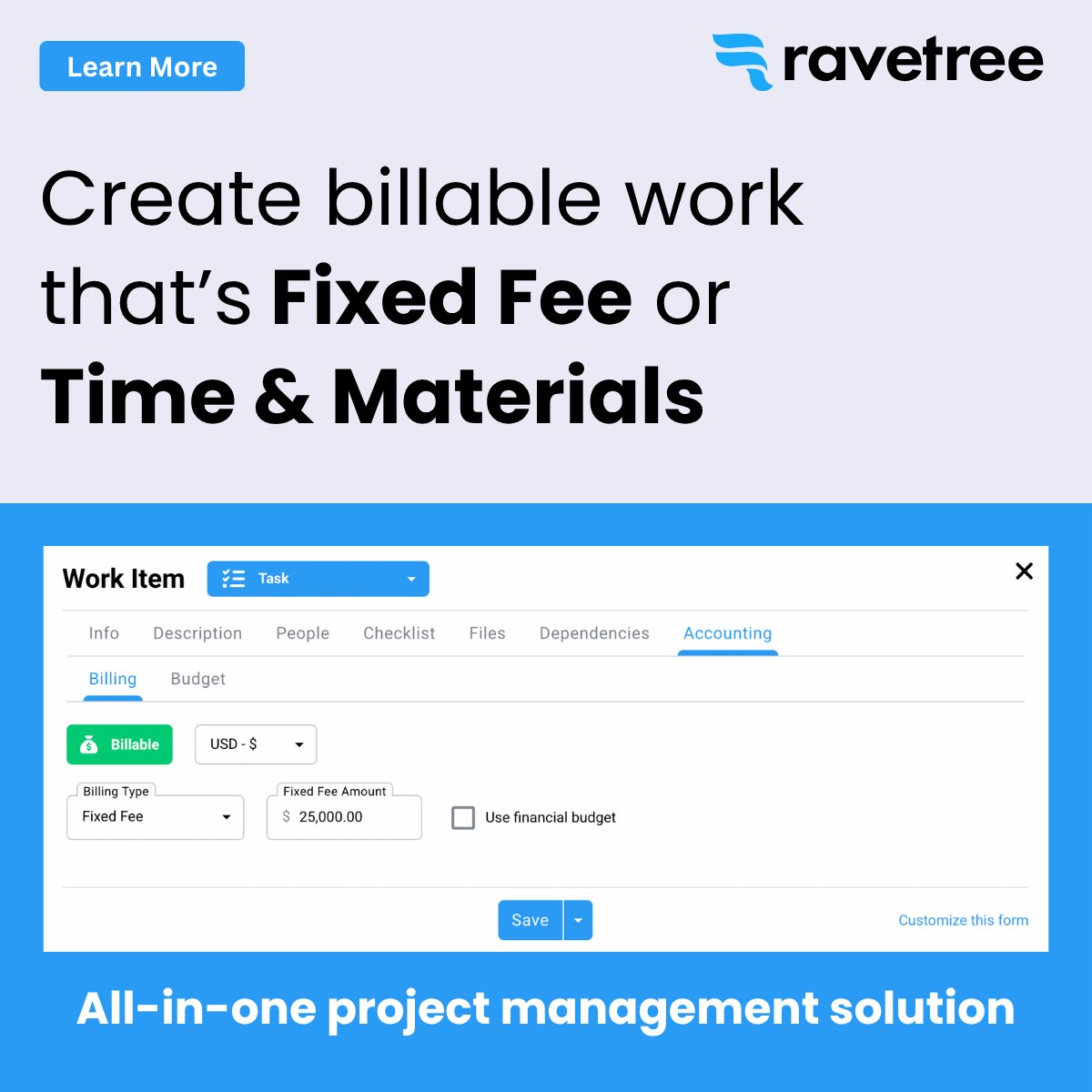 ravetree's tweet image. Easily manage billable work.
#projectManager #projectManagement #projectManagementSoftware #projectManagementTools #pmp #agencies #architects #bookkeeping #consulting