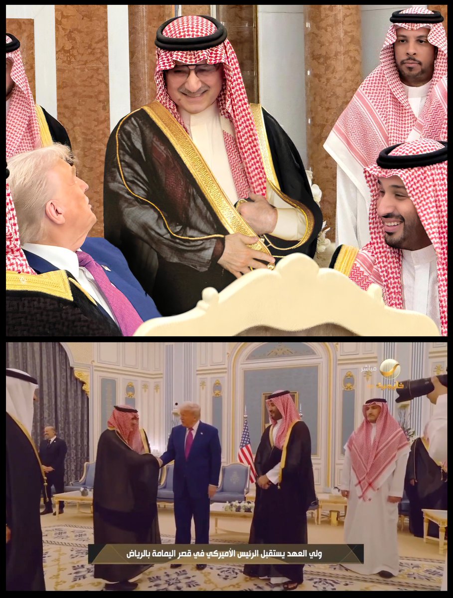 لقاء وحديث مع أخي #ولي_العهد والرئيس <a href="/POTUS/">President Donald J. Trump</a>