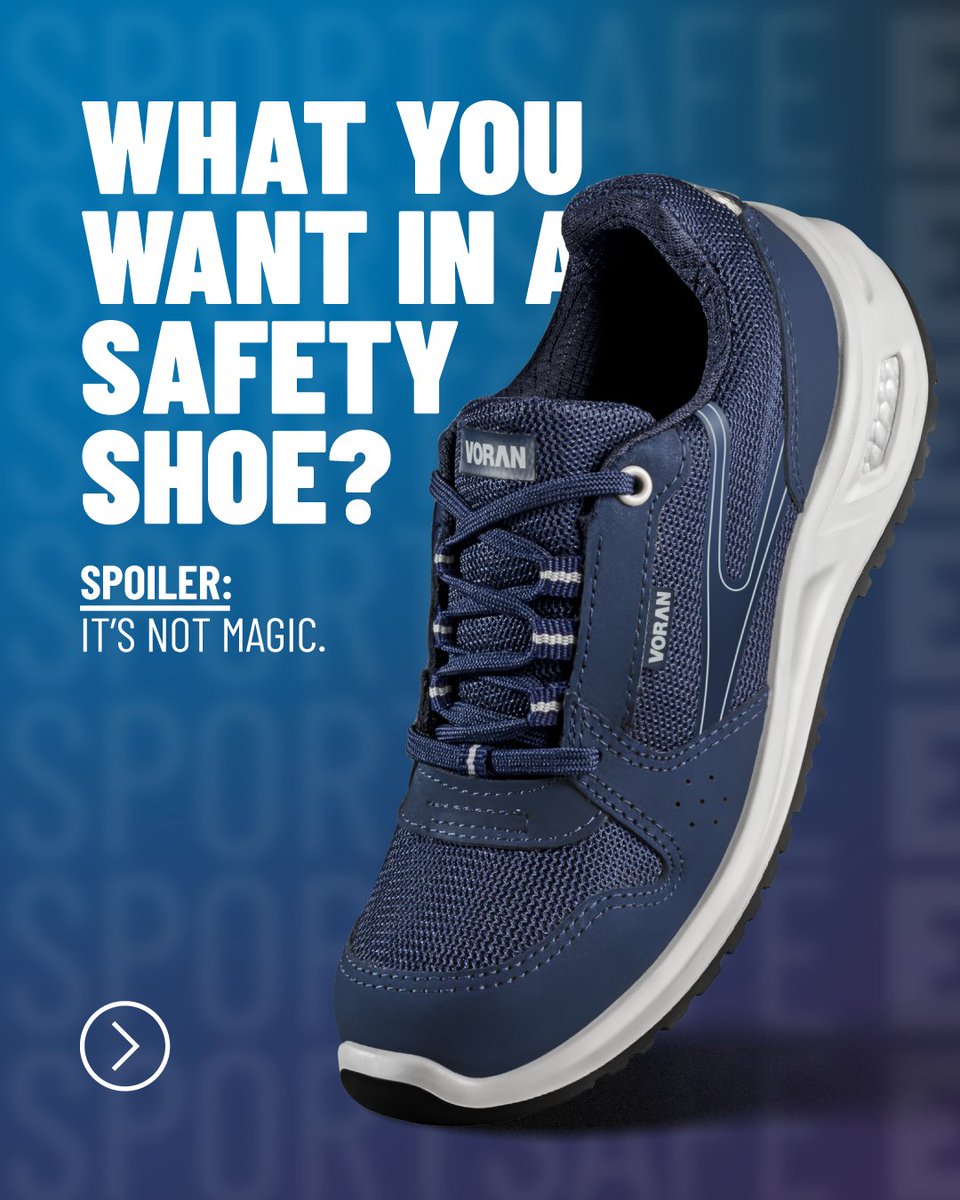 VoranUSA's tweet photo. What do safety managers actually want in a safety shoe?

It’s the basics done right 💪 Slip resistance, protection, and comfort that lasts.

👟 Voran safety shoes are built to match the expectations of those who take safety seriously 👟

👉 Visit our website to learn more about our safety shoes.

#safetyshoes #sneakers #workoutfit #safety #safetyfootwear #footwear #workers #safeatwork #worksafetygear #worksafety #worksafetyfirst