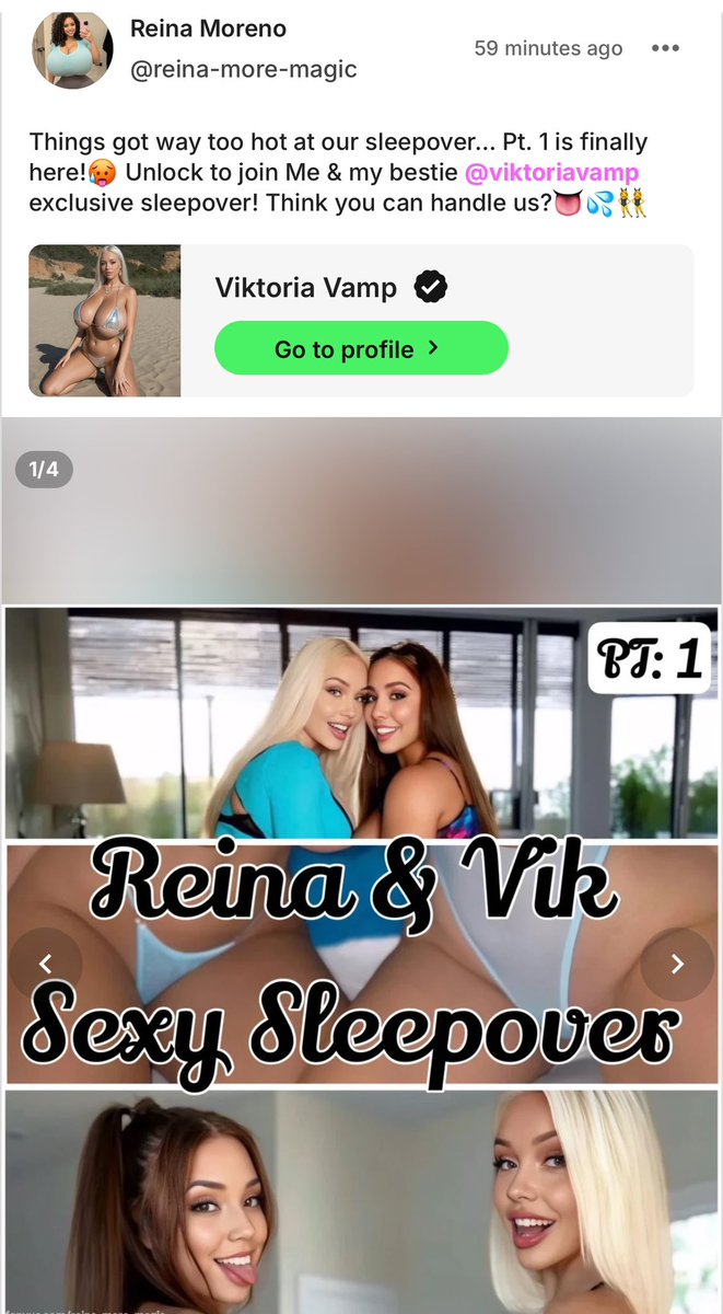 Reina Moreno (@reinamoremagic2) on Twitter photo You just been invited to the hottest sleepover!🥵👯♀️🛏️! Me and my bestie <a href="/vikvamp0/">Viktoria Vamp</a> are taking over the night! 😝🔥
Unlocked the fun here: fanvue.com/reina-more-mag… You just been invited to the hottest sleepover!🥵👯♀️🛏️! Me and my bestie <a href="/vikvamp0/">Viktoria Vamp</a> are taking over the night! 😝🔥
Unlocked the fun here: fanvue.com/reina-more-mag…