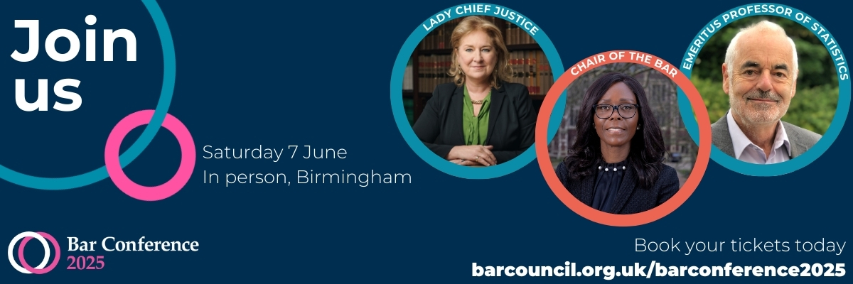 We are really looking forward to this year's Bar Conference where the Lifetime Achievement in Pro Bono: the Sydney Elland Goldsmith Award will be presented. 🌟🏆

🔗Book your tickets for this year's conference taking place in Birmingham on 7th June: bit.ly/BarCouncilConf