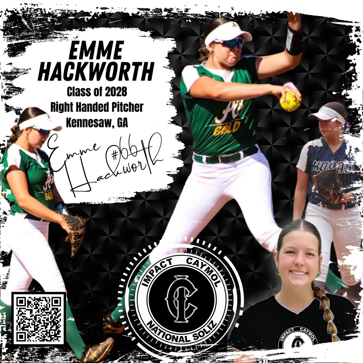 Impact Caymol National Soliz (@icnationalsoliz) on Twitter photo 🚨IC Nation please join me in welcoming 5’9” 2028 RHP Emme Hackworth <a href="/EmmeHackworth/">Emme Hackworth</a> to our roster!
Emme is a Power Pitcher who hails from Kennesaw Georgia hovering around 64MPH! Formally playing 18U with Athletics Gold Tamborra she’s primed to take the center stage this 🚨IC Nation please join me in welcoming 5’9” 2028 RHP Emme Hackworth <a href="/EmmeHackworth/">Emme Hackworth</a> to our roster!
Emme is a Power Pitcher who hails from Kennesaw Georgia hovering around 64MPH! Formally playing 18U with Athletics Gold Tamborra she’s primed to take the center stage this