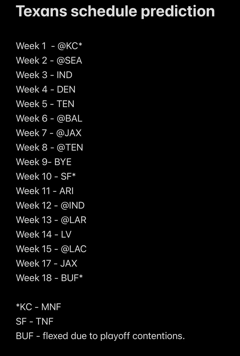 Texans Fan Battle Podcast (@texansfanbattle) on Twitter photo Texans schedule predictions from <a href="/A1Day1Texans/">Chef Briggs</a>. What are we thinking? #HTownMade #Texans #TFB Texans schedule predictions from <a href="/A1Day1Texans/">Chef Briggs</a>. What are we thinking? #HTownMade #Texans #TFB