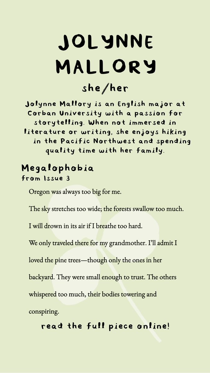 featured today are our issue 3 fiction contributors: Rafiat Lamidi (<a href="/rauvsbunny/">rofie</a>), Calla C Smith, and Jolynne Mallory!