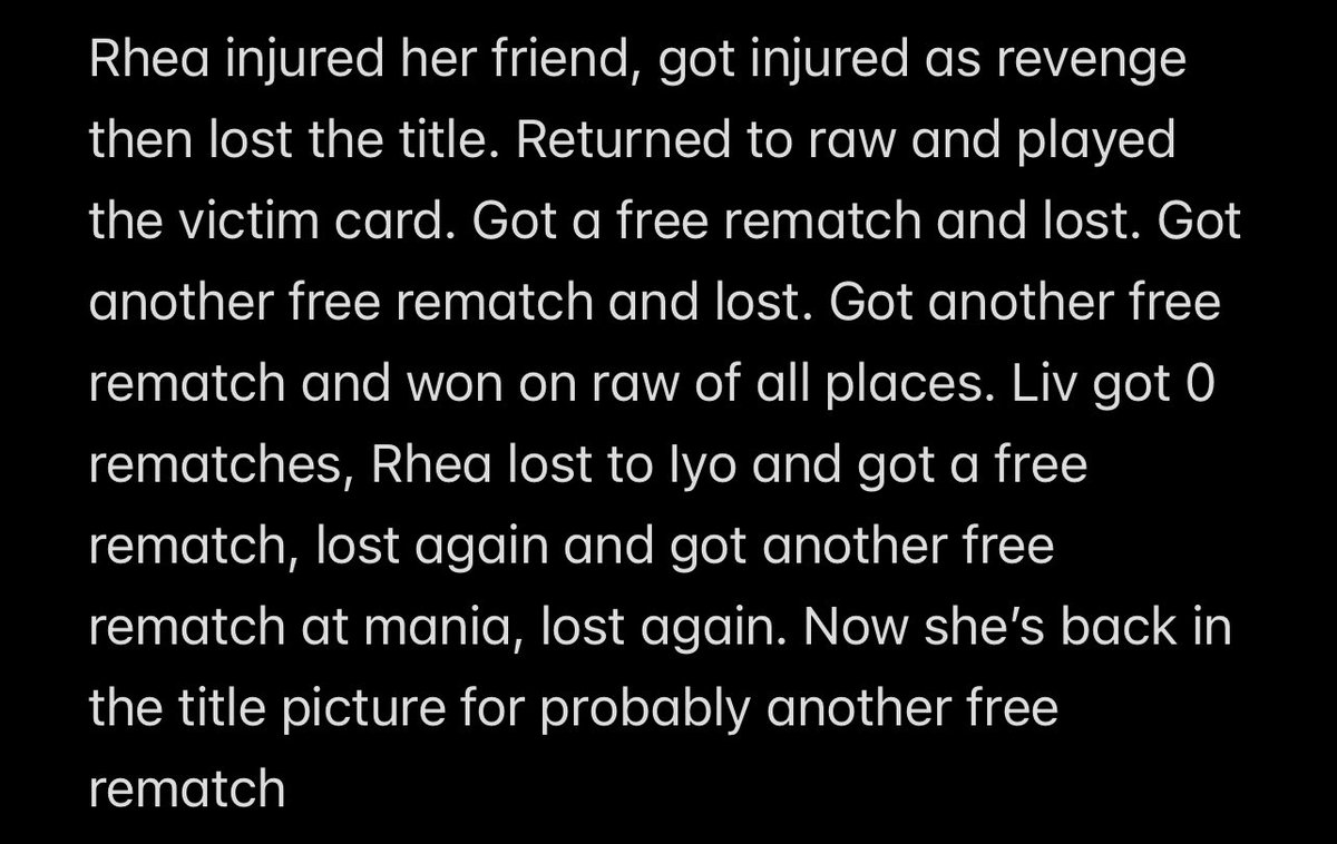 vinprinxe's tweet image. Rhea’s booking since triple h outside of nxt has been terrible. Such a shame as I used to like her in nxt