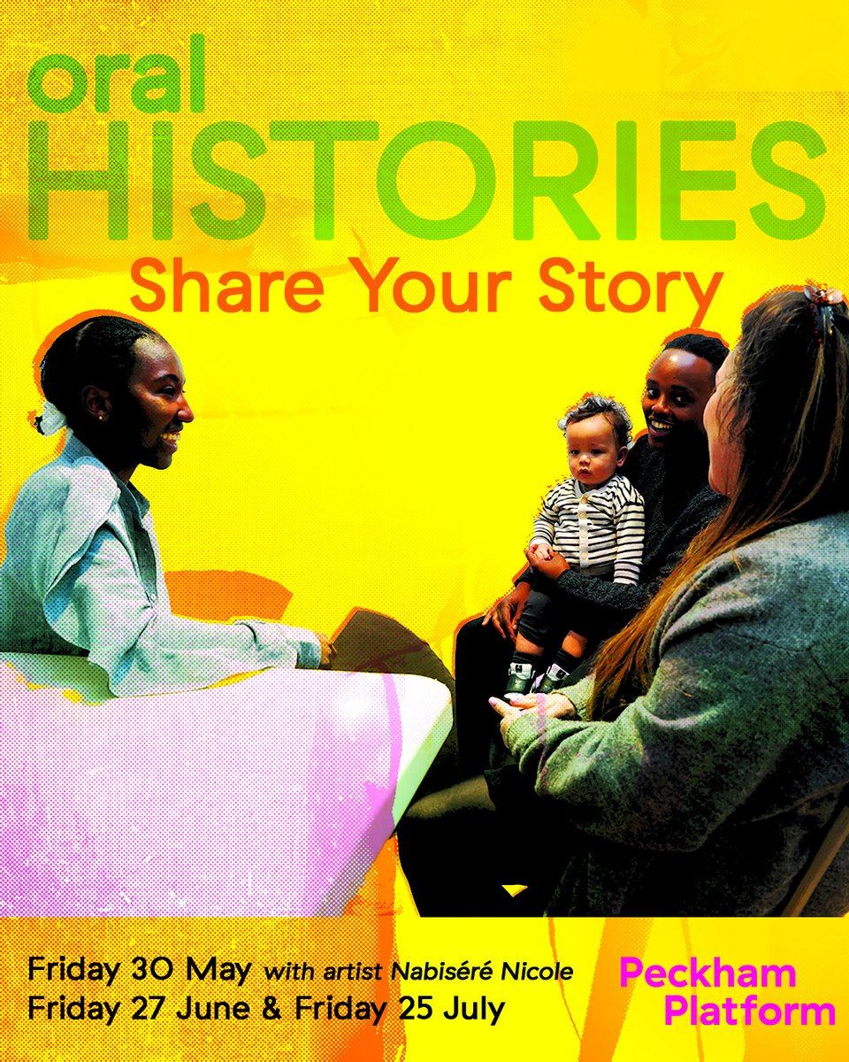 PeckhamPlatform (@peckhamplatform) on Twitter photo Peckham women: share your story!
Join our oral history sessions exploring identity, migration, cuisine & more.
🎙 Free, with food, travel & wellness covered
📍Staffordshire St, 30 May / 27 June / 25 July
📩 levi@peckhamplatform.com
🔗 bit.ly/3Qw8mLf Peckham women: share your story!
Join our oral history sessions exploring identity, migration, cuisine & more.
🎙 Free, with food, travel & wellness covered
📍Staffordshire St, 30 May / 27 June / 25 July
📩 levi@peckhamplatform.com
🔗 bit.ly/3Qw8mLf