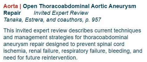 #EditorsChoice This narrative review from Tanaka, Estrera, and coauthors provides currently available techniques and management strategies for open thoracoabdominal aortic aneurysm repair that optimize outcomes👇
doi.org/10.1016/j.atho…