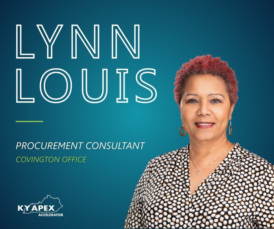 Meet Lynn Louis – Procurement Consultant based in Covington!

Lynn draws on 10+ years of experience in supply chain and small business coaching to help  KY businesses navigate government contracting. She's a UofL fan and proud Kentuckian. 

#KentuckyAPEXAccelerator #GovCon #KSTC