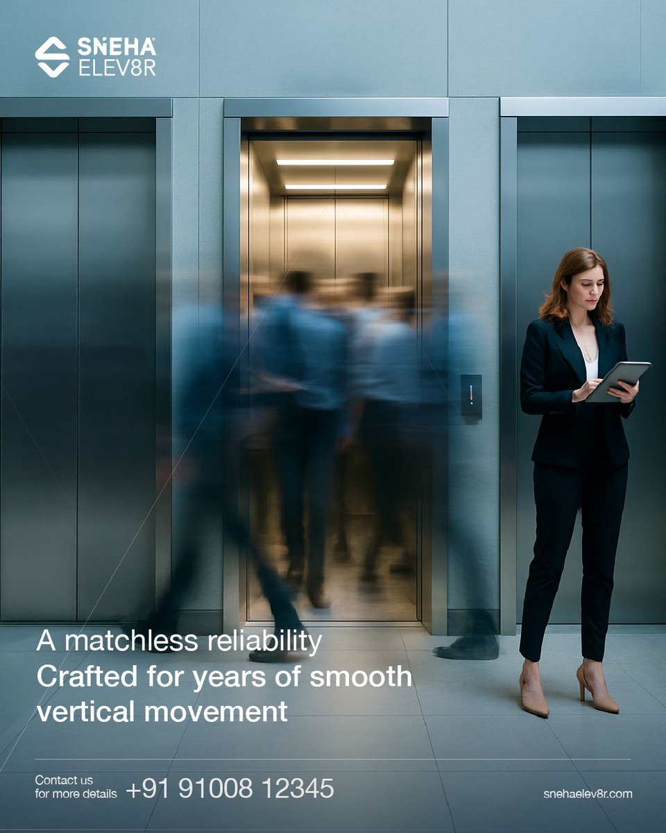 SnehaElev8r's tweet image. When trust is built into the blueprint, you get elevators that perform consistently, ride after ride, year after year.

Visit our website: snehaelev8r.com

#snehaelevators #elevator #customisedelevator #hospitalelevator #residentialelevator #industrialelevator