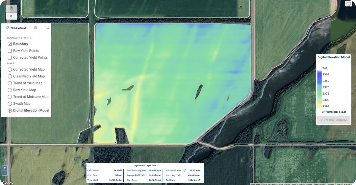 Wondering how the Yield Monitor Pro can advance your yield maps? The Digital Elevation Map is our newest map layer now available for Pro (or Plus+ with RTK) Yield Monitors in the FarmTRX Web App. It's created using enhanced vertical accuracy from PPP HAS. No setup/config needed.