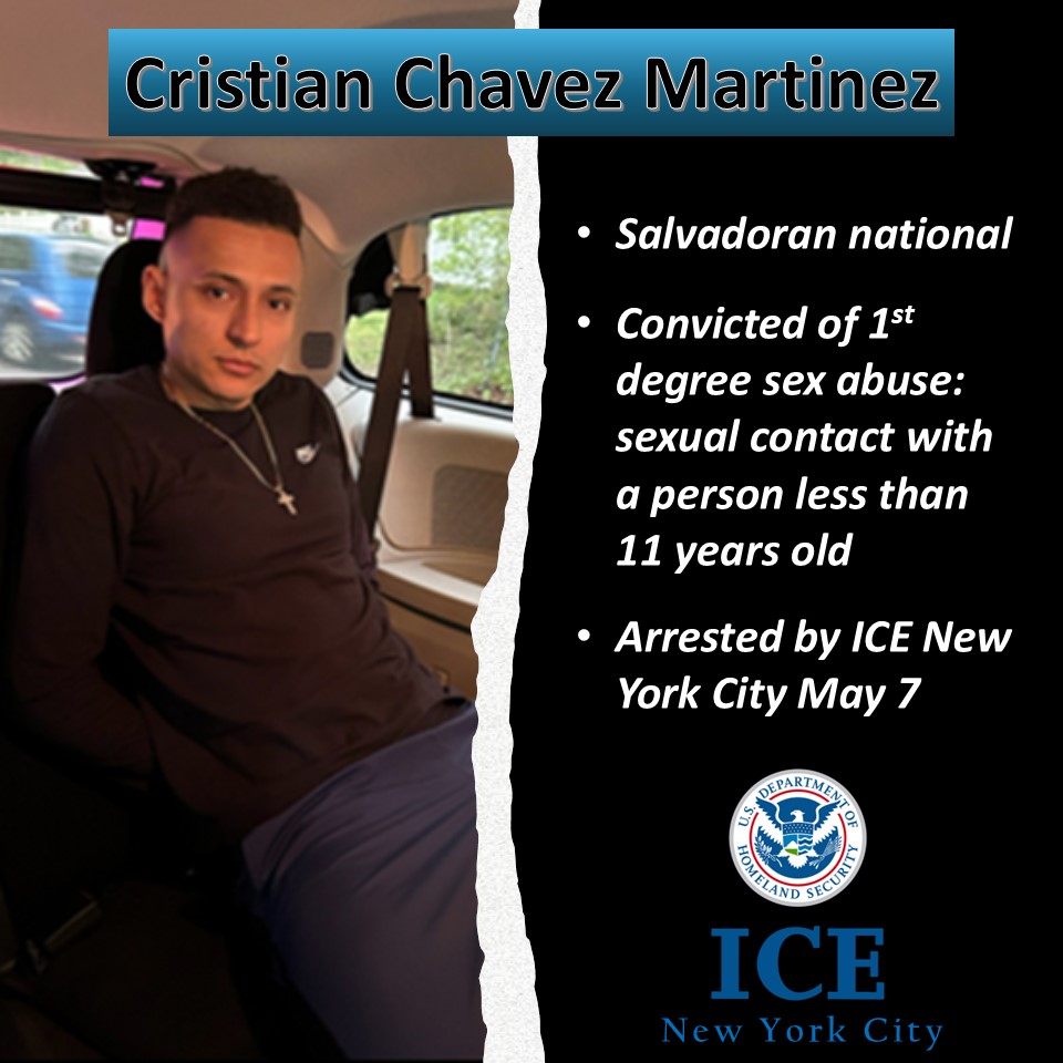 ERONewYork's tweet image. 🚨ICE New York City arrested this criminal sex offender who on multiple occasions violently assaulted an innocent child on Long Island. He is now in ICE custody where he can no longer harm anyone in our communities.