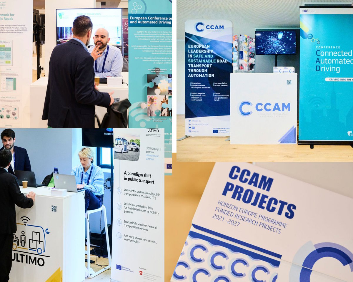 Online for #EUCAD2025?
At 17:40 CEST, the Demo &amp; Exhibition area opens and we will be sharing highlights just for you!
Stay tuned for sneak peeks of cutting-edge #CCAM tech &amp; mobility demos.
#SmartMobility #TransportInnovation #HorizonEU