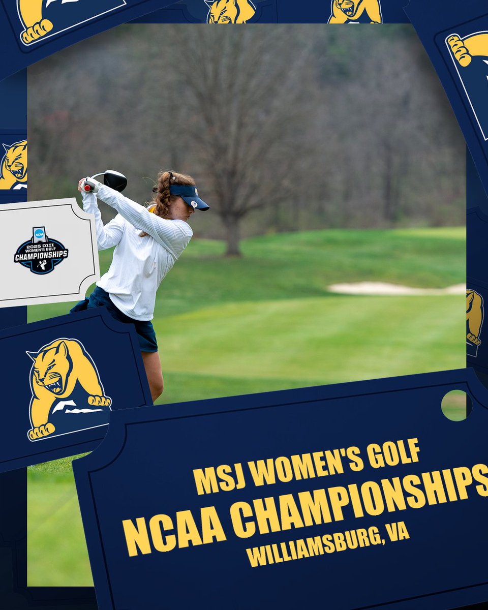 Mount St. Joseph University Athletics (@msj_lions) on Twitter photo MSJ Women's Golf tee's off from the <a href="/NCAADIII/">NCAA Division III</a> National Championships at 11:45am from the Kingsmill Resort in Williamsburg,Va.
FOLLOW LIVE: tinyurl.com/335d5xtf MSJ Women's Golf tee's off from the <a href="/NCAADIII/">NCAA Division III</a> National Championships at 11:45am from the Kingsmill Resort in Williamsburg,Va.
FOLLOW LIVE: tinyurl.com/335d5xtf