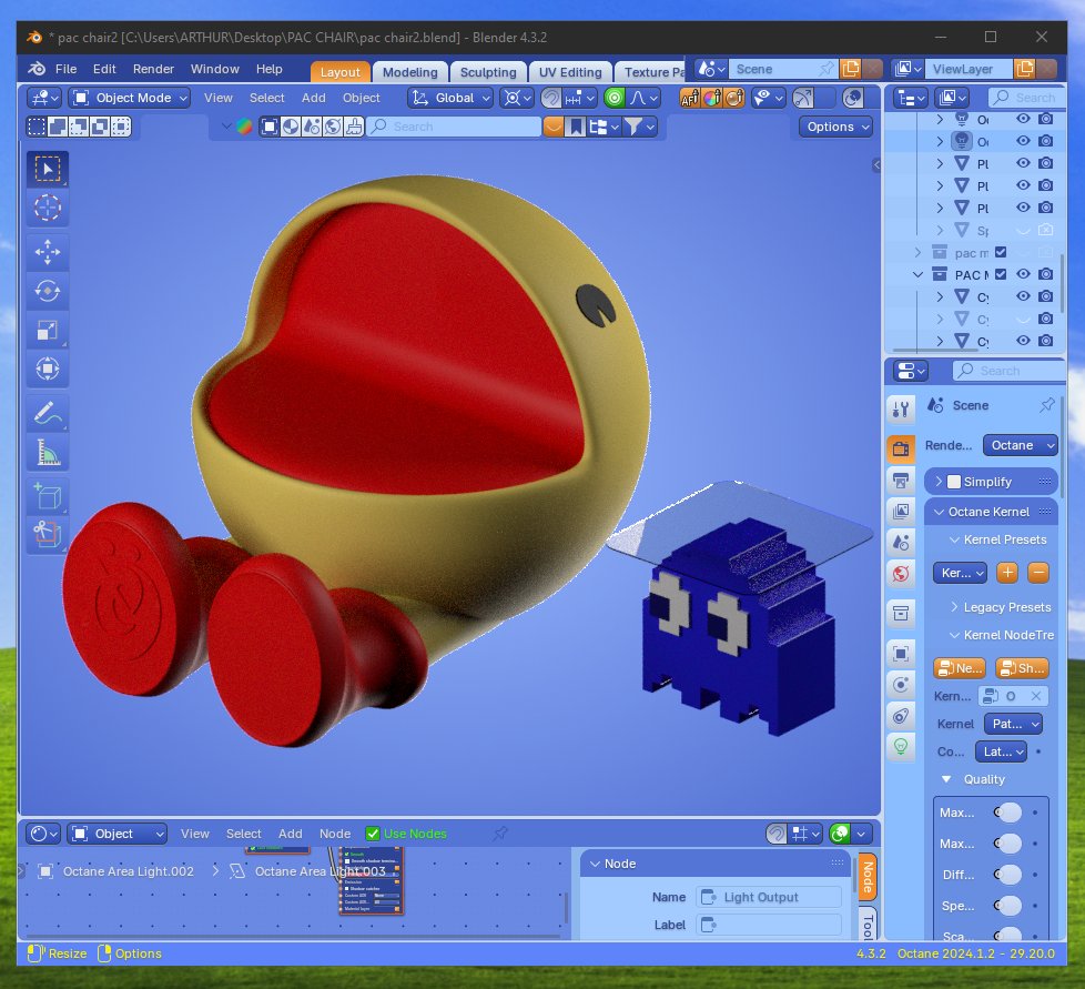 pac chair ghost table