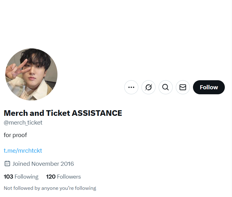 mariablnk's tweet photo. Scammer Alert: Merch and Ticket Assistance – Do not proceed with any transactions. !!!! @merch_ticket https://t.co/hGwOgMfTNV