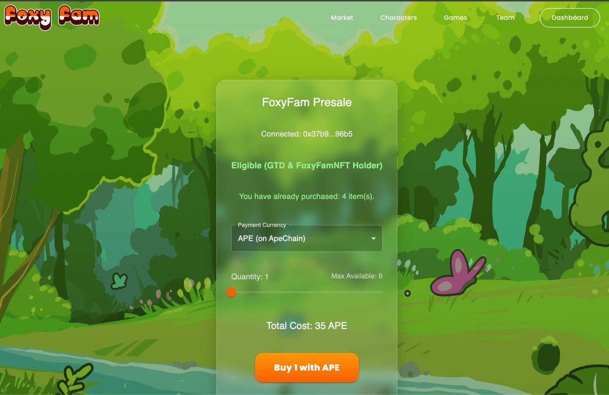 Foxy Presale opens up tomorrow at 9am EST.

Who is ready for <a href="/foxyfam_/">FoxyFam 🦊</a> on Apechain?!?!

Here is what we have planned for you as a holder! 👇