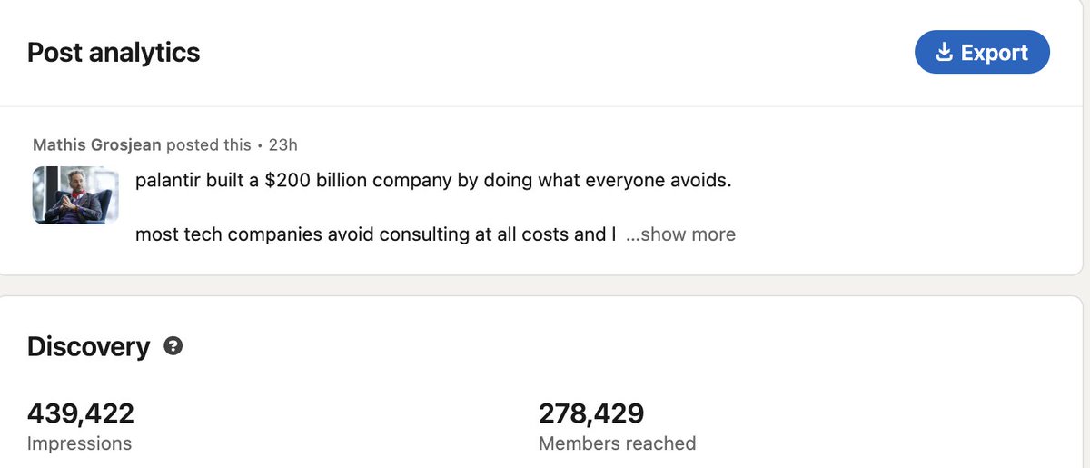 same content, same hour, 2000x difference.

yesterday i got 440,000 impressions on linkedin and 222 views on x

i posted the exact same thing on x and linkedin

x never worked for me, while linkedin just works consistently.

what about you? any tips?
