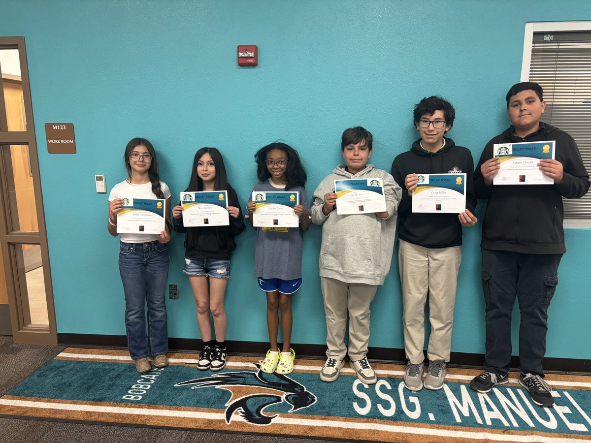 πΌπ£ππππ β. π½ππ π£ππ€, π. πΌπ. (@enflores_mpms) on Twitter photo Look at all these Bobcats who have something to brag about! They all got caught doing good things around our campus. Awesome job!π©΅π§‘πΎ <a href="/Puentes_MS/">Greta June Brasgalla</a> <a href="/sduffy_sisd/">Sonia Duffy</a> <a href="/BLicerio_MPMS/">Bianca Licerio</a> <a href="/SISD_Herrera/">Enrique Herrera</a> #TeamSISD #ALLIN Look at all these Bobcats who have something to brag about! They all got caught doing good things around our campus. Awesome job!π©΅π§‘πΎ <a href="/Puentes_MS/">Greta June Brasgalla</a> <a href="/sduffy_sisd/">Sonia Duffy</a> <a href="/BLicerio_MPMS/">Bianca Licerio</a> <a href="/SISD_Herrera/">Enrique Herrera</a> #TeamSISD #ALLIN