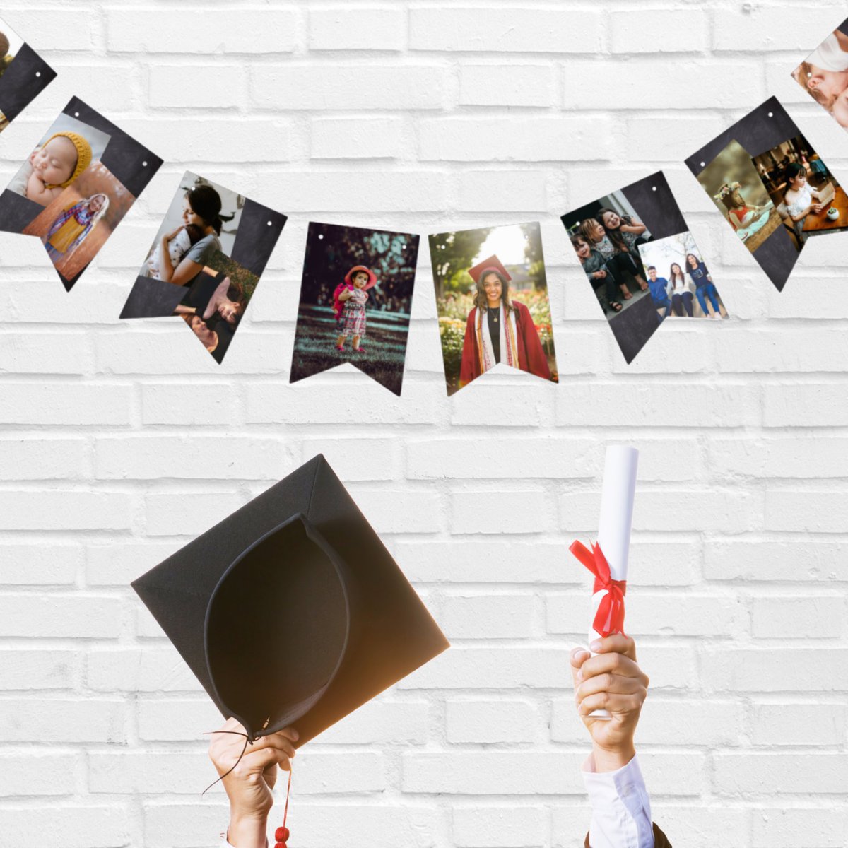 Graduation looks good on you! Create custom party supplies for your grad party at the link in bio.