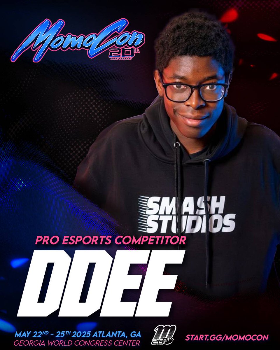 Bad man <a href="/ddee_ssbu/">SS | DDee!</a> is back, behbeh. The Georgia favorite who made his name on this very stage returns for the 20th anniversary, repping <a href="/SmashStudiosGG/">Smash Studios</a> as always and aiming higher than ever. #SSDaBess #MomoCon2025

start.gg/momocon
