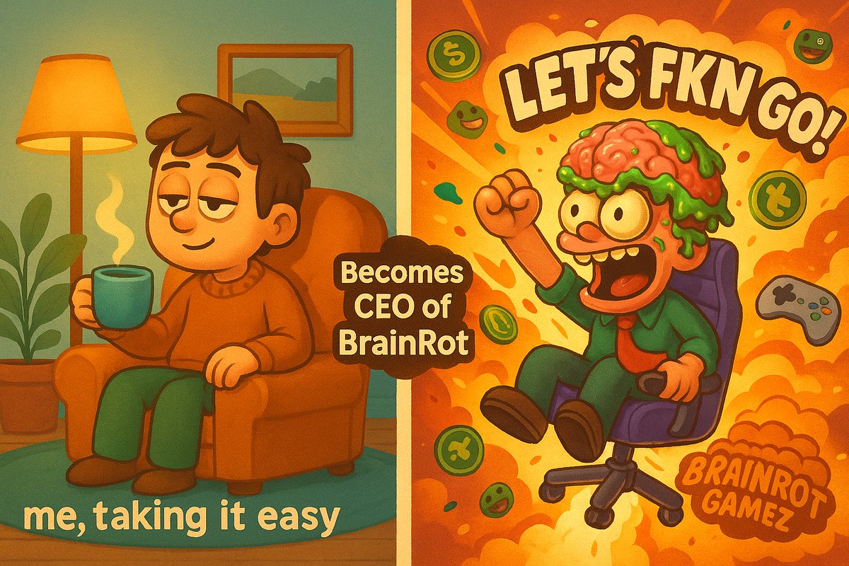 me: I should probably chill this year

also me: becomes CEO of BrainRot, a studio paying people micro-rewards to rot their brains in public

play stupid games, win stupid tokens

launching soon.