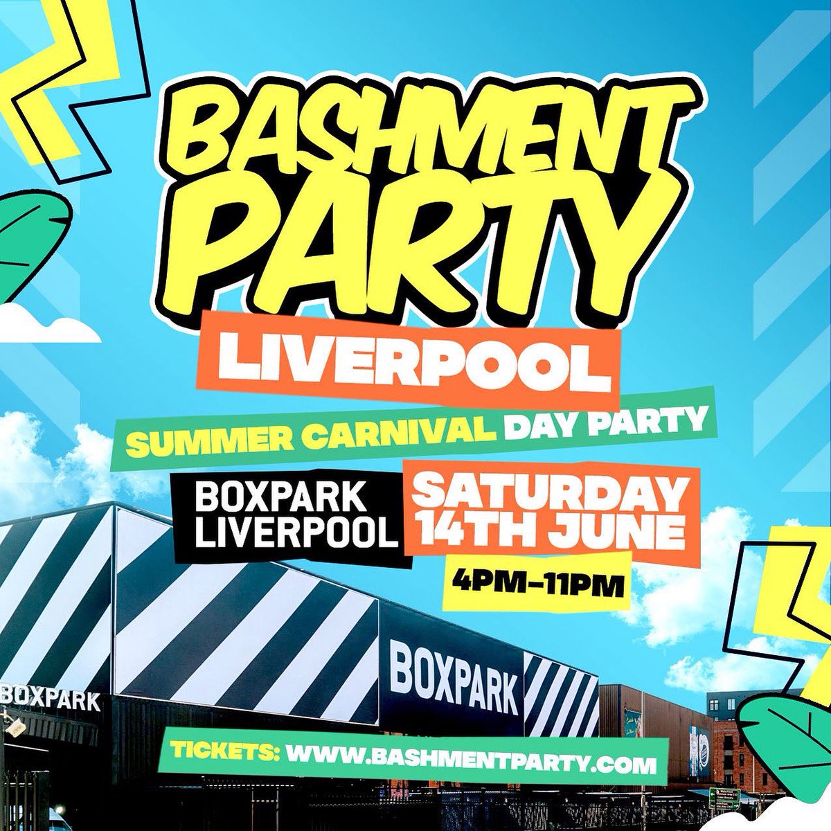 LIVERPOOL – WE’RE COMING!

Bashment Party’s Summer Carnival Day Party lands at Boxpark Liverpool on Saturday 14th June – bringing non-stop Caribbean vibes, sun, and energy to the city!

⏰ Tickets drop this Friday at 12PM

🔔 Set your reminders • This will 100% SELL OUT