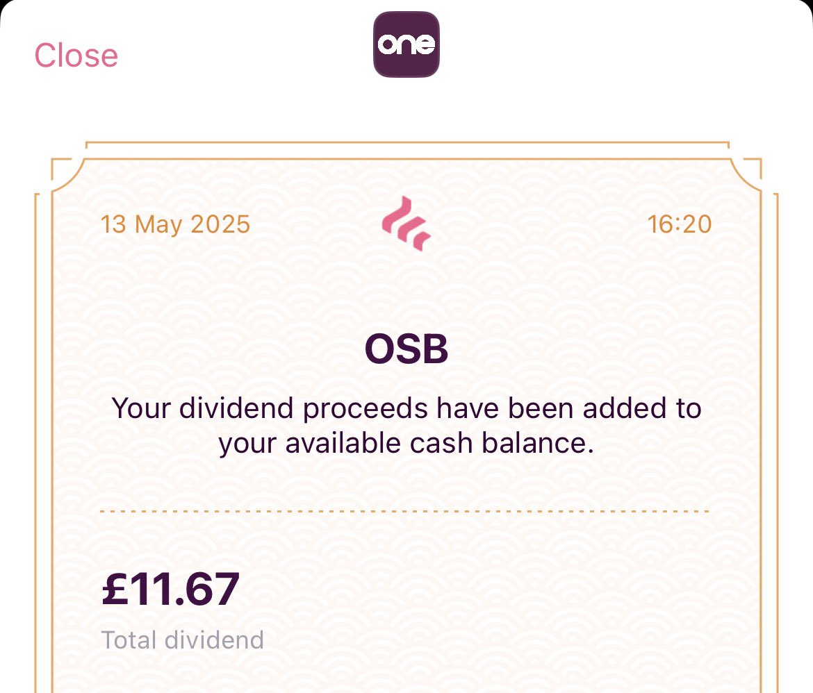 And here’s my second double digit dividend of the day!
A nice little amount for my 51 $OSB.L shares for me to bank 💷😉

Makes a total of £48.92 for the day…not too shabby 🤩