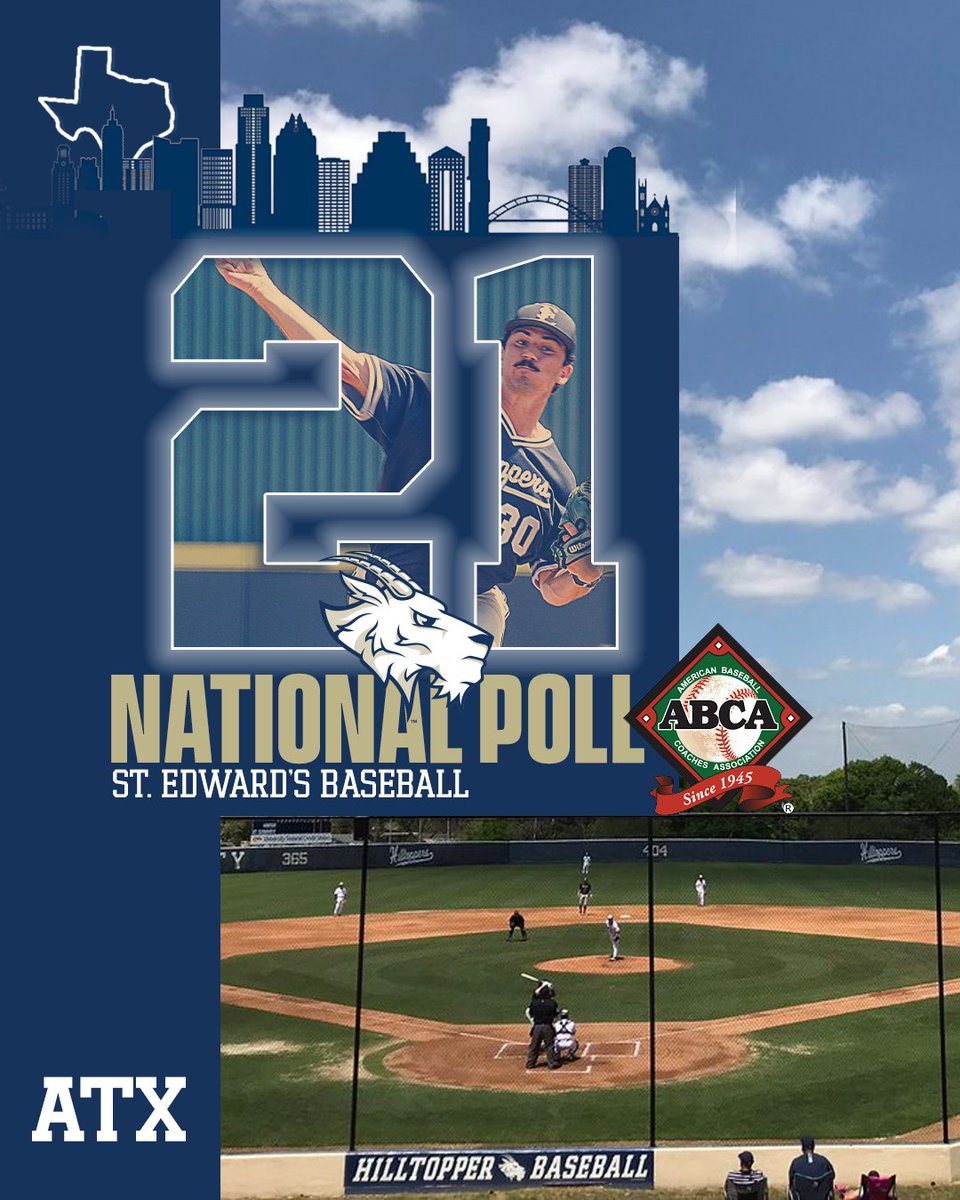 ⚾️ | <a href="/SEUBaseball/">St. Edward's Baseball</a> ranked No. 21 in latest <a href="/ABCA1945/">ABCA</a> polls. #FearTheGoat gohilltoppers.com/news/2025/5/13…
