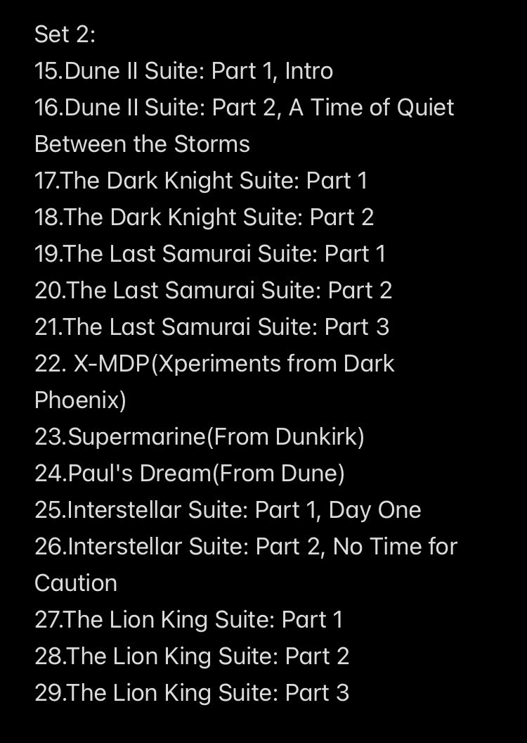 あと少しでハンス・ジマーの初来日ライブ。 セトリは4月のメルボルン