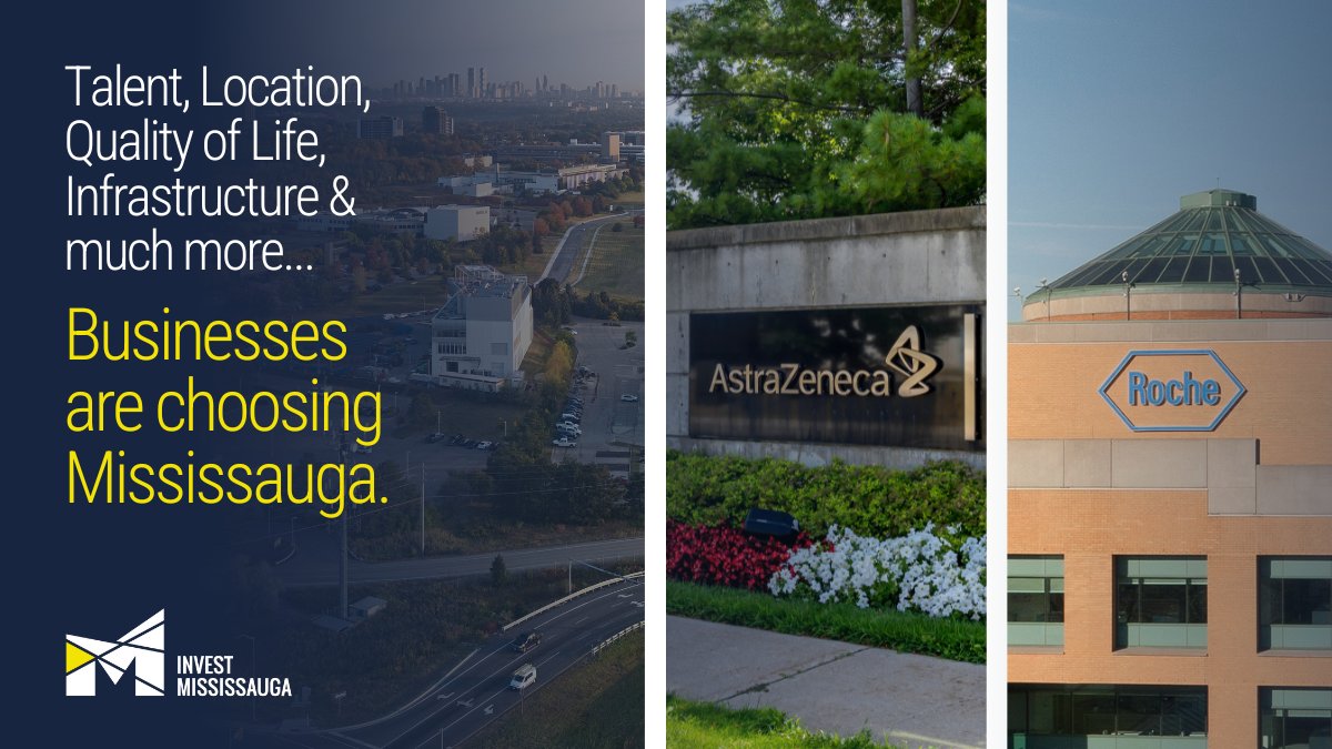 MississaugaEDD's tweet image. It’s #EconDevWeek, and we’re highlighting the great investments Mississauga saw over the past few months! 🚀
AstraZeneca: $820M, 700+ jobs
Roche: $130M+, 250 AI &amp;amp; tech jobs
SPEC Labs: 20,000 sq. ft. wet lab space
Synechron: New Delivery Center &amp;amp; hundreds of jobs